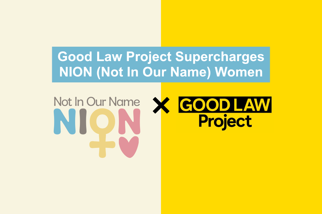 the NION and Good Law Project logos side by side, with text that reads 